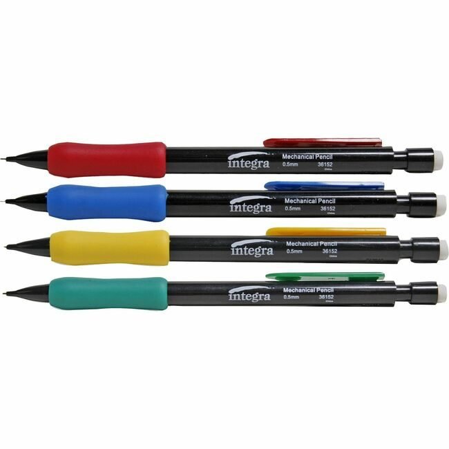 Integra Pencil Mech Grip 0.5MM Assorted ITA36152