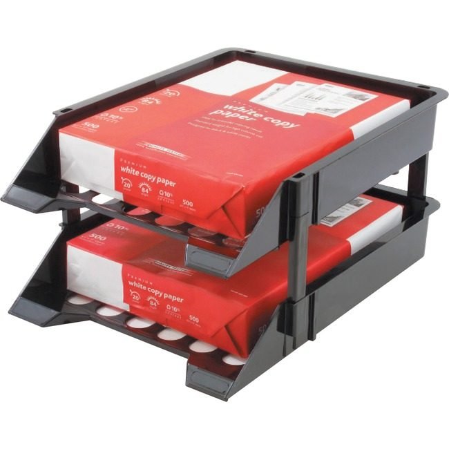 Deflecto Tray Desk Set 2/ST Black DEF63304