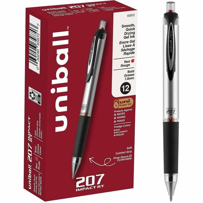 Mitsubishi Pencil Co. / uni-ball Pen Gel 207IMPACT Retrct Red UBC65872
