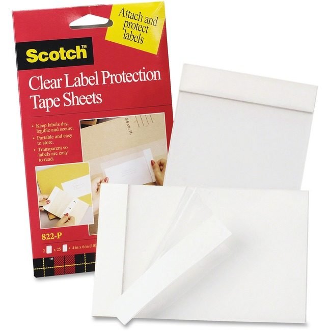3M Company Tape Labelprotc 4X6 Clear MMM822P