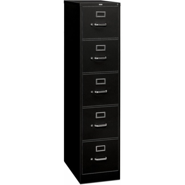 The HON Company File Letter 5DRW W/Lock Black HON315P-P