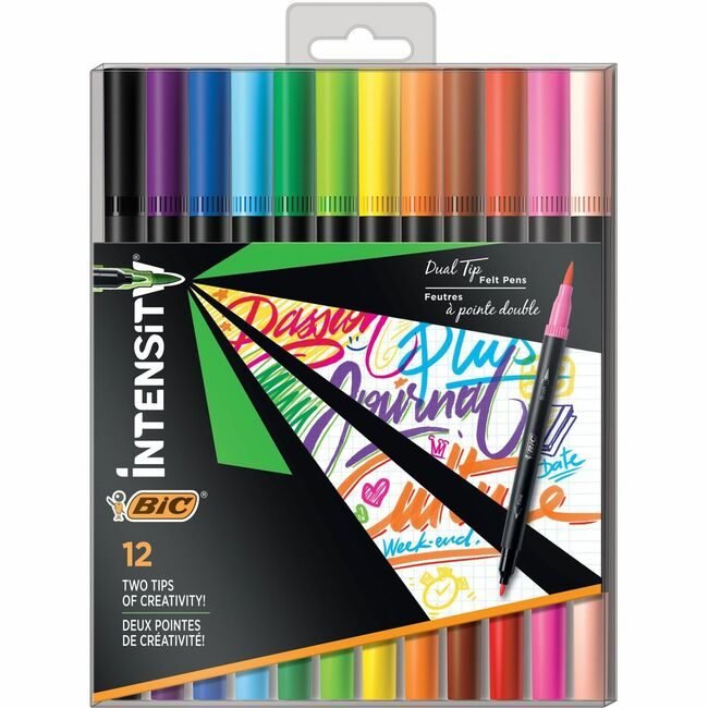 BIC Corporation Markers FINELINER 2N1 DUAL BICFPINDP12AST