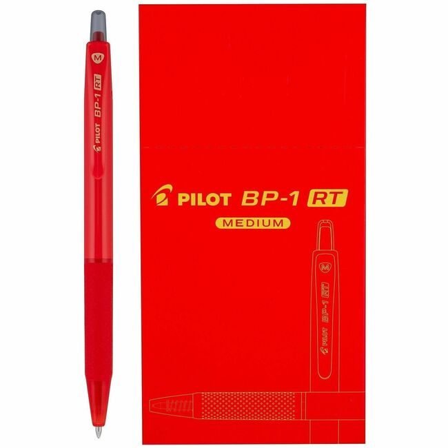 Pilot Corporation of America Pen Ballpoint BP1RT Red Medium PIL21631