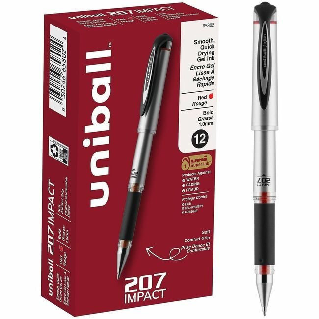 Mitsubishi Pencil Co. / uni-ball Pen Gel 207 IMPACT 1.0MM Red UBC65802