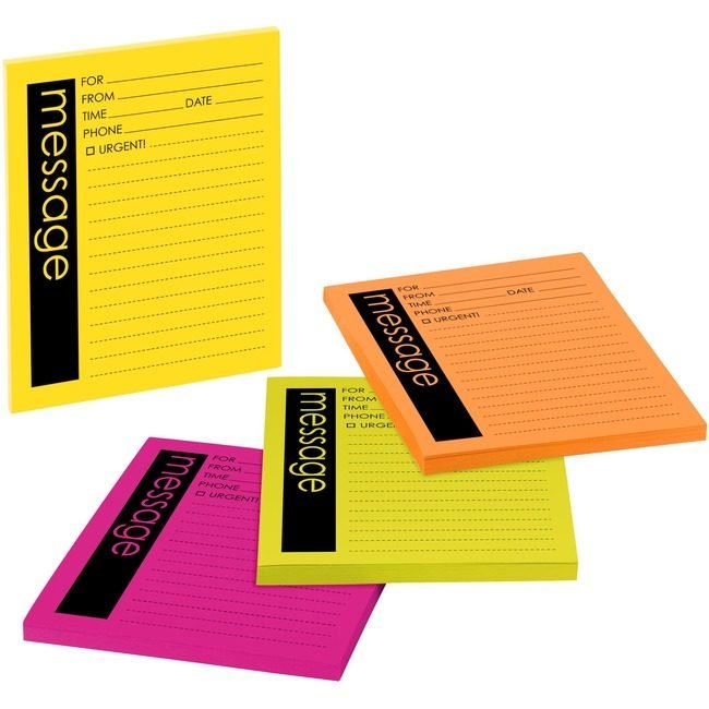 3M Company Pad Message Post-It Assorted 4 Pack MMM7679-4