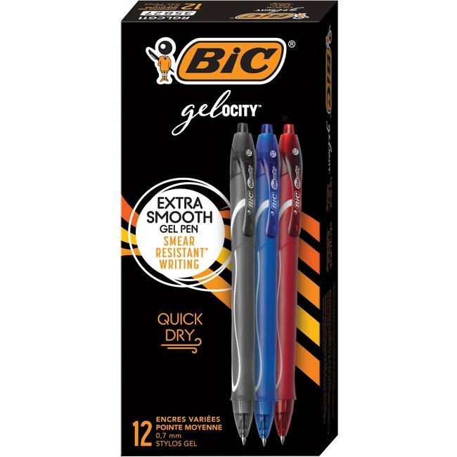 BIC Corporation Pen Gelocty Quick Dry Assorted BICRGLCG11AST